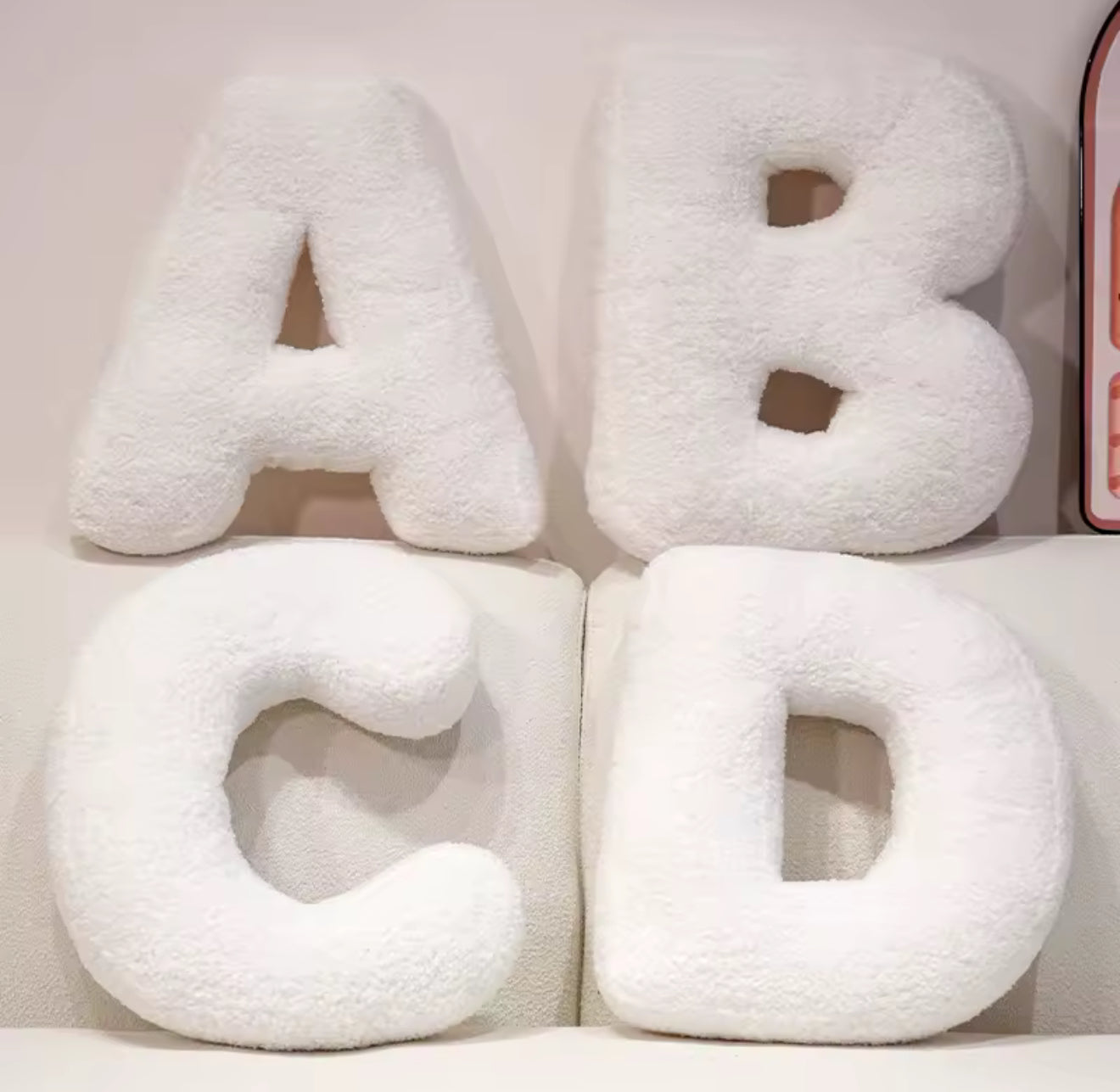 Cozy Alphabet Plush Pillow