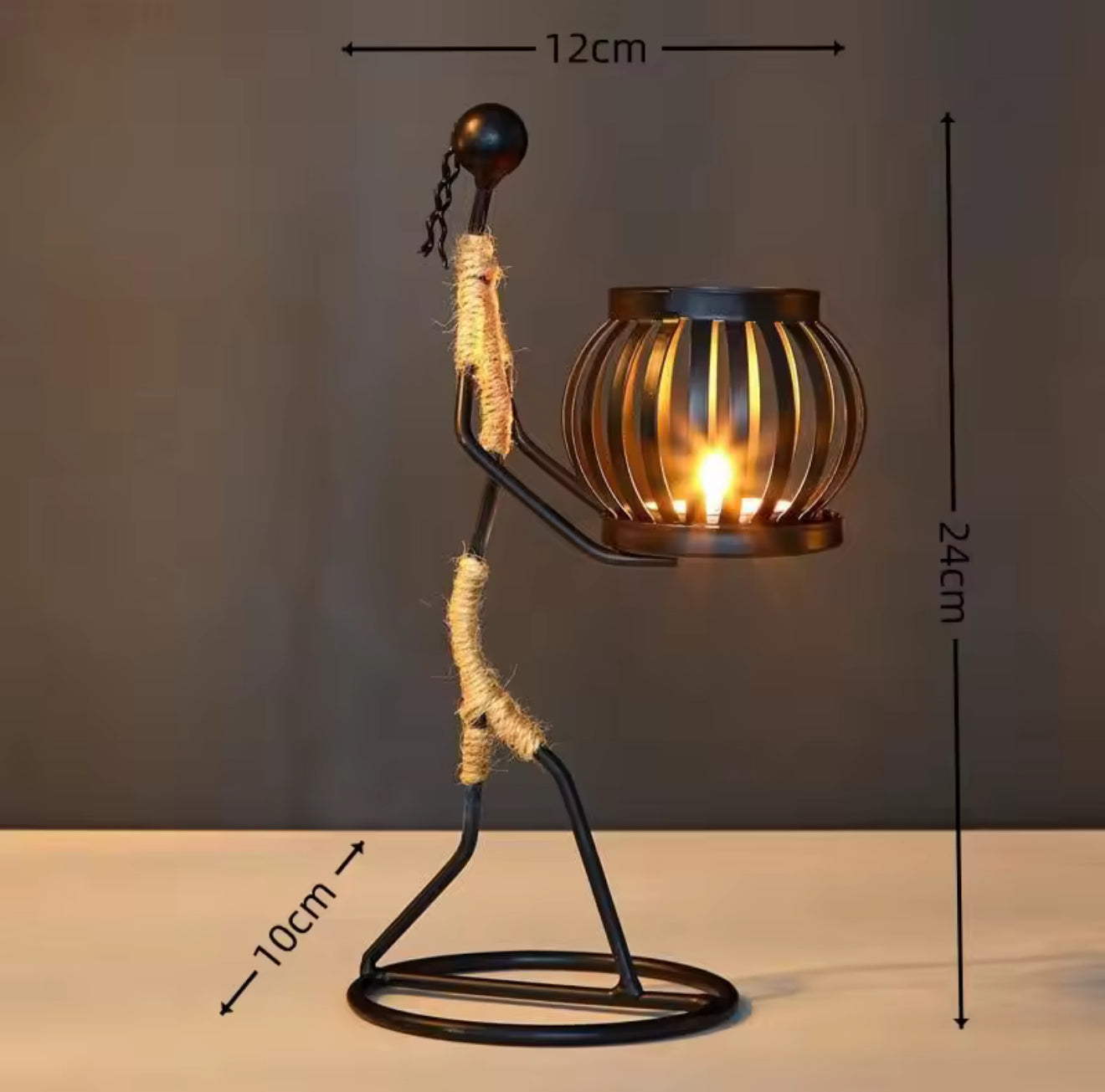 Nordic Abstract Metal Candle Holder