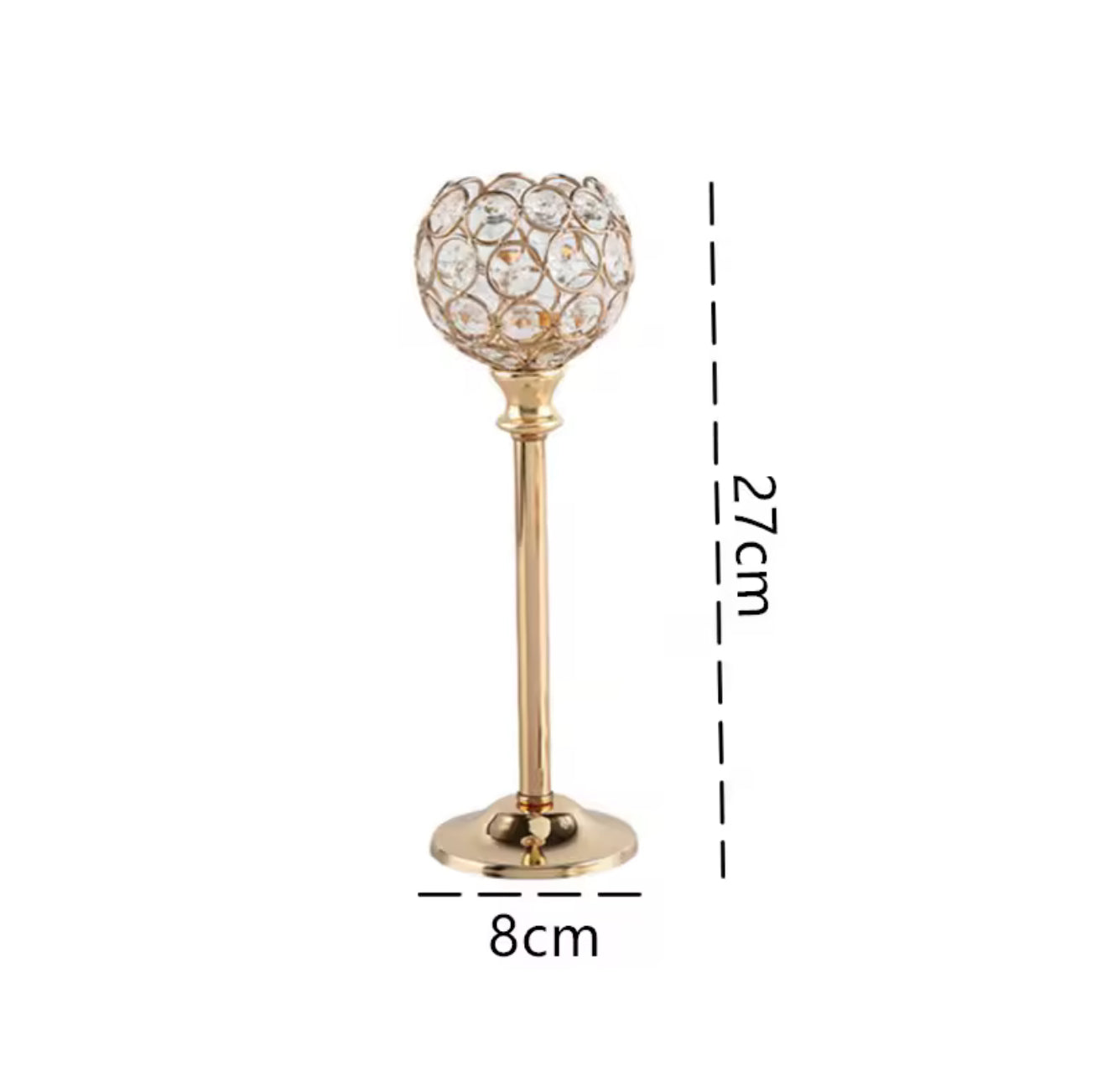 Golden Glass Candle Holder
