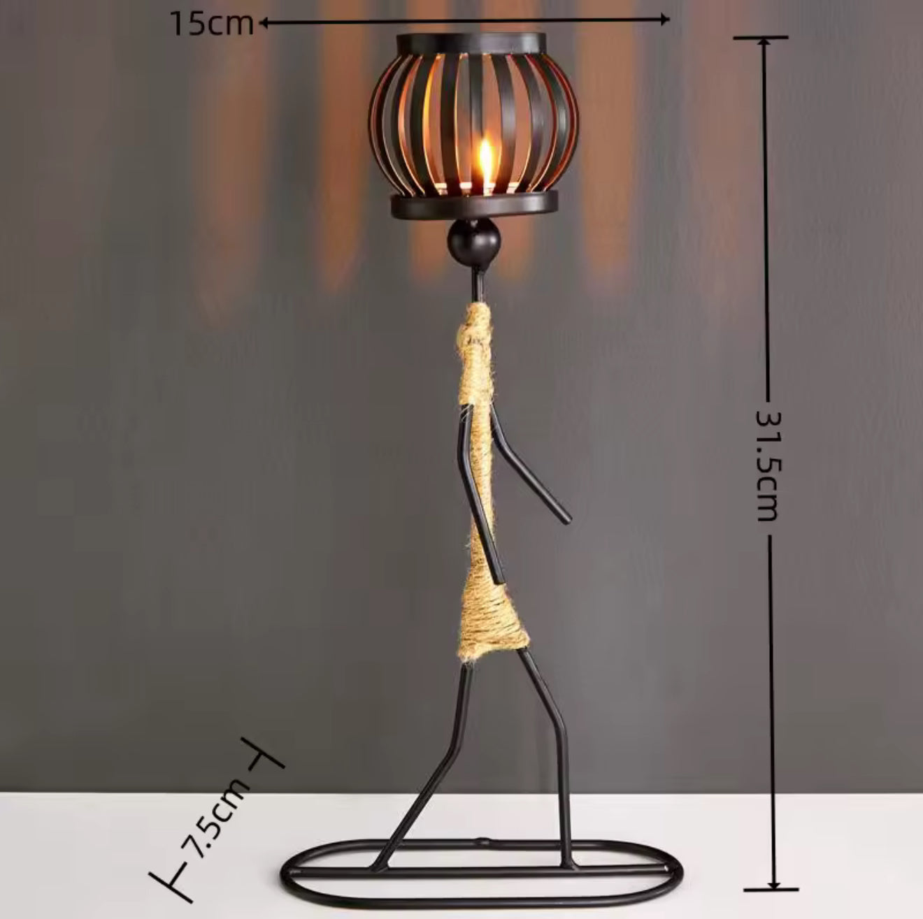 Nordic Abstract Metal Candle Holder