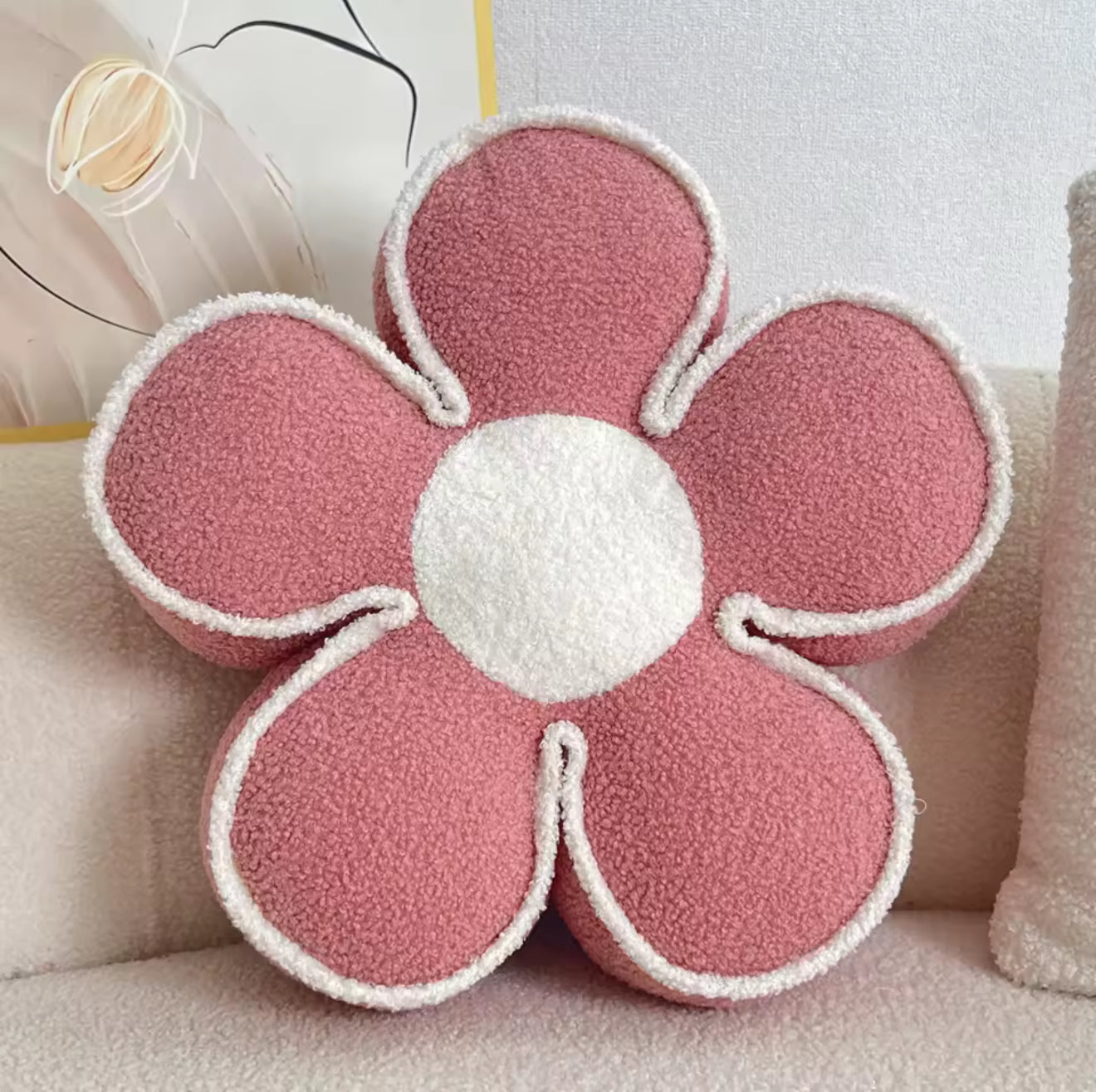 Floral Sunflower Petal Throw Pillow