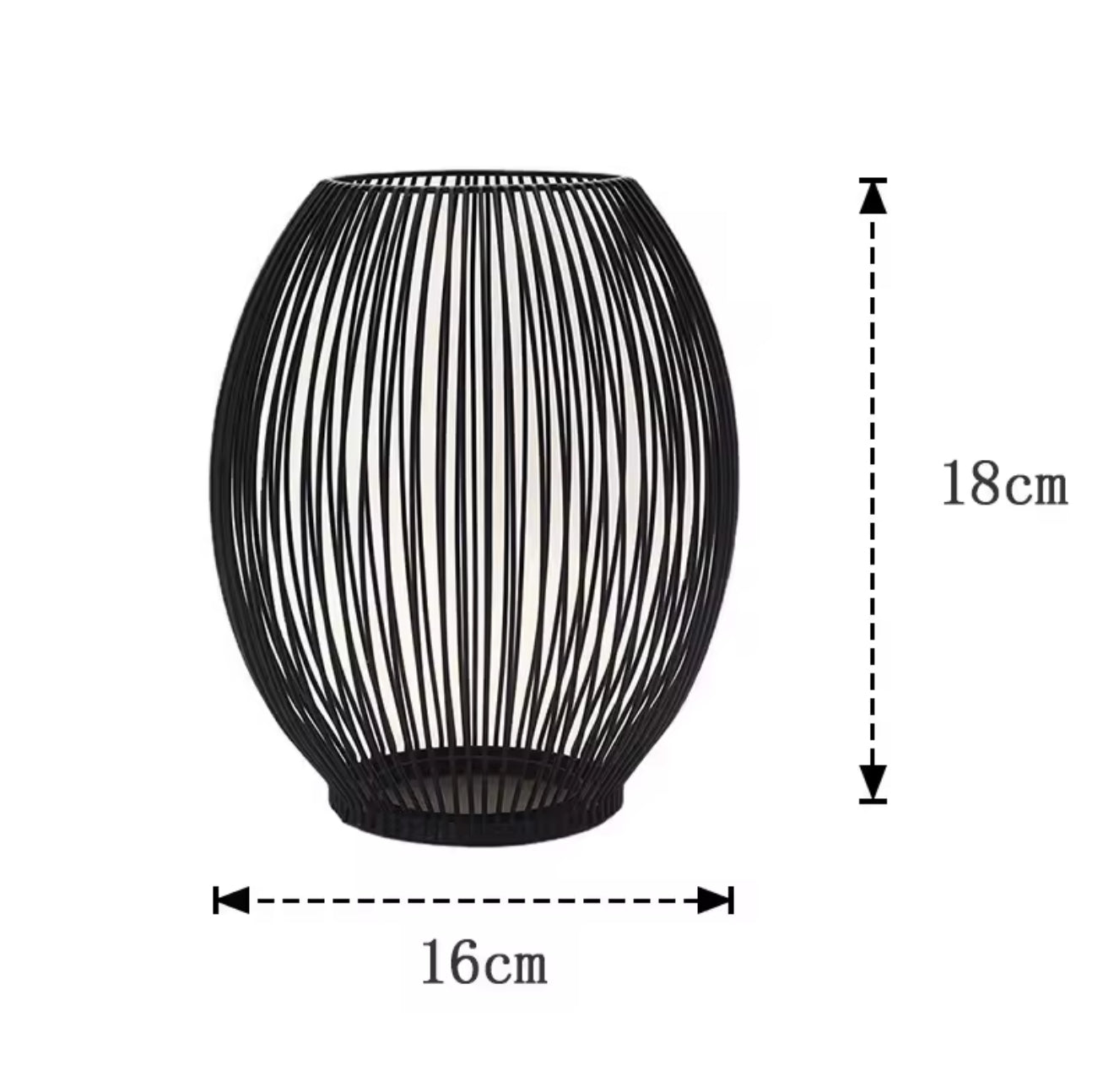 Vintage Black Iron Lantern Candle Holder