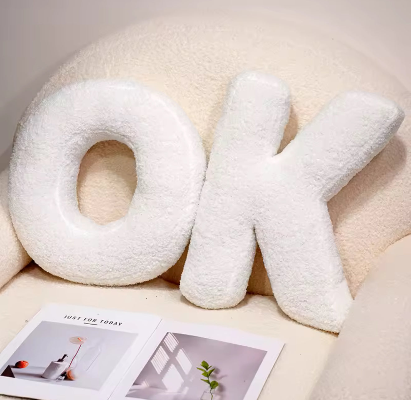 Cozy Alphabet Plush Pillow