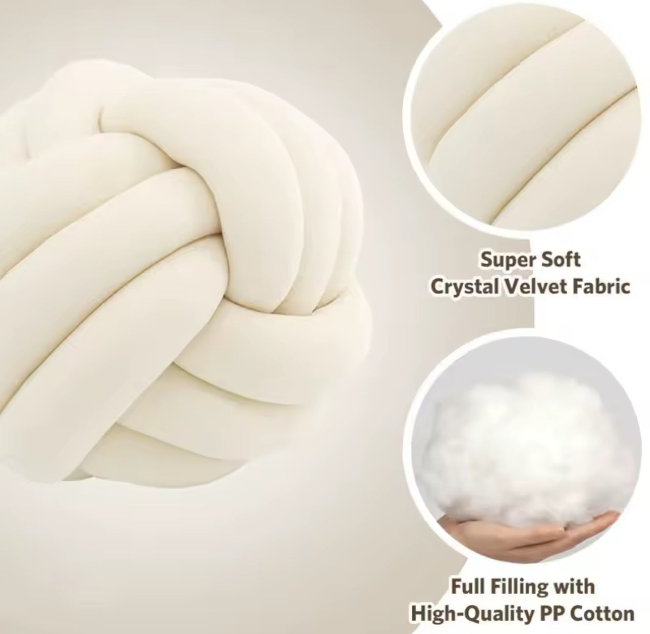 Handmade Velvet Knot-Ball Throw Pillow