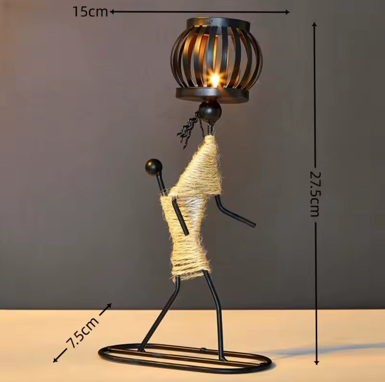Nordic Abstract Metal Candle Holder