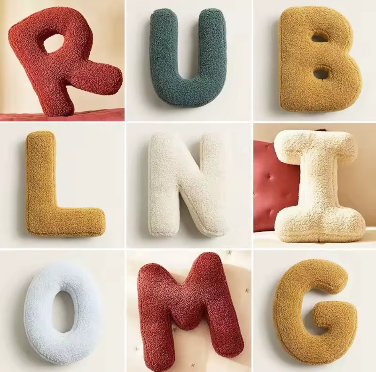 Nordic English Letter Cushion