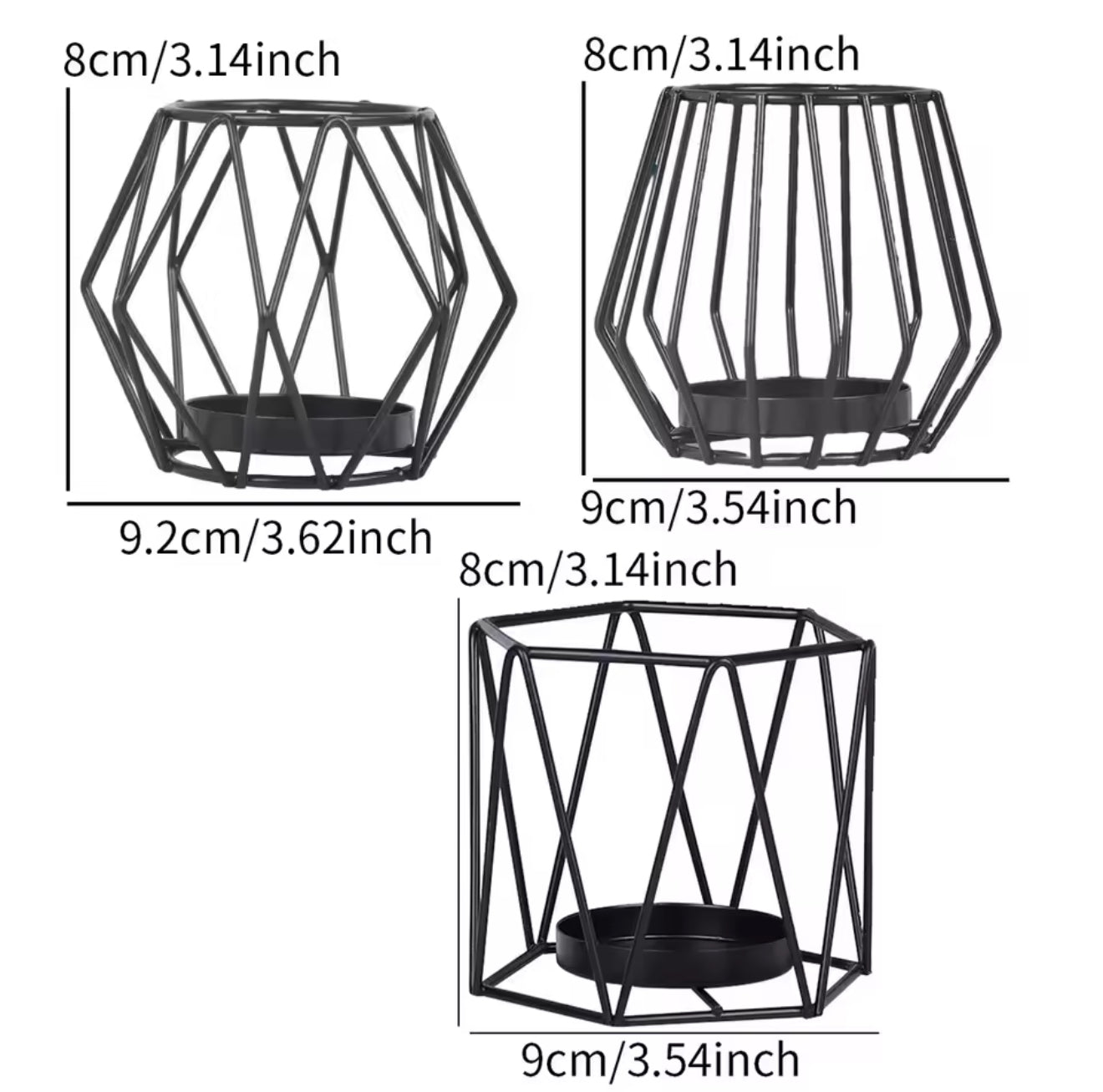 Creative Nordic Geometric Iron Candle Holder