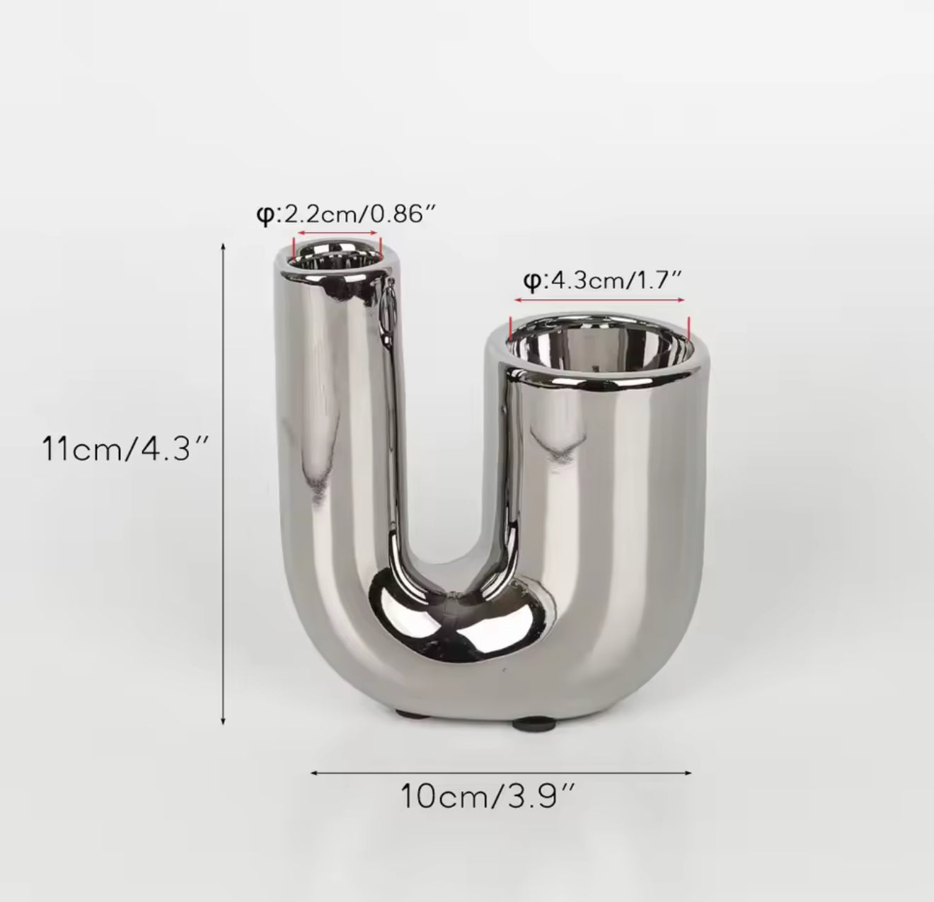 Luxury Silver Ceramic Candle Holder