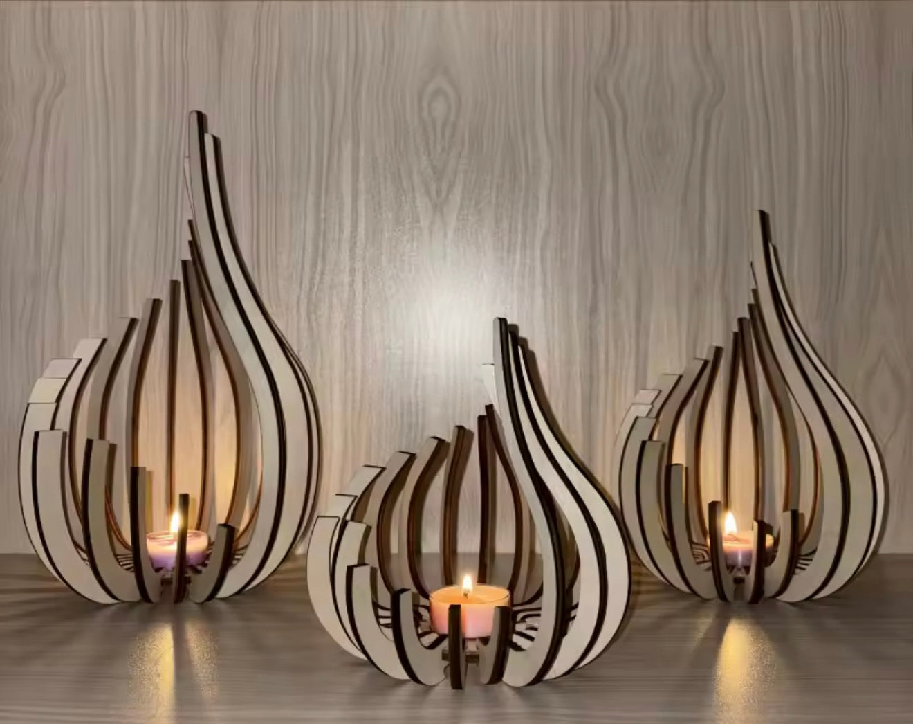Modern Minimalist Wooden Candle Holder