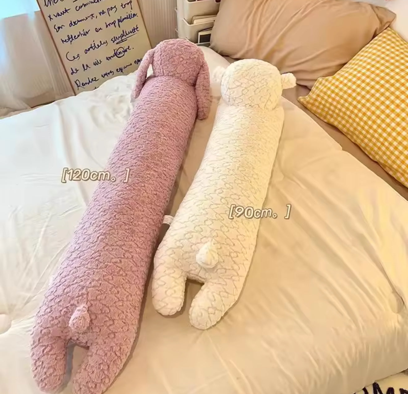 Large Rabbit & Bear Body Pillow