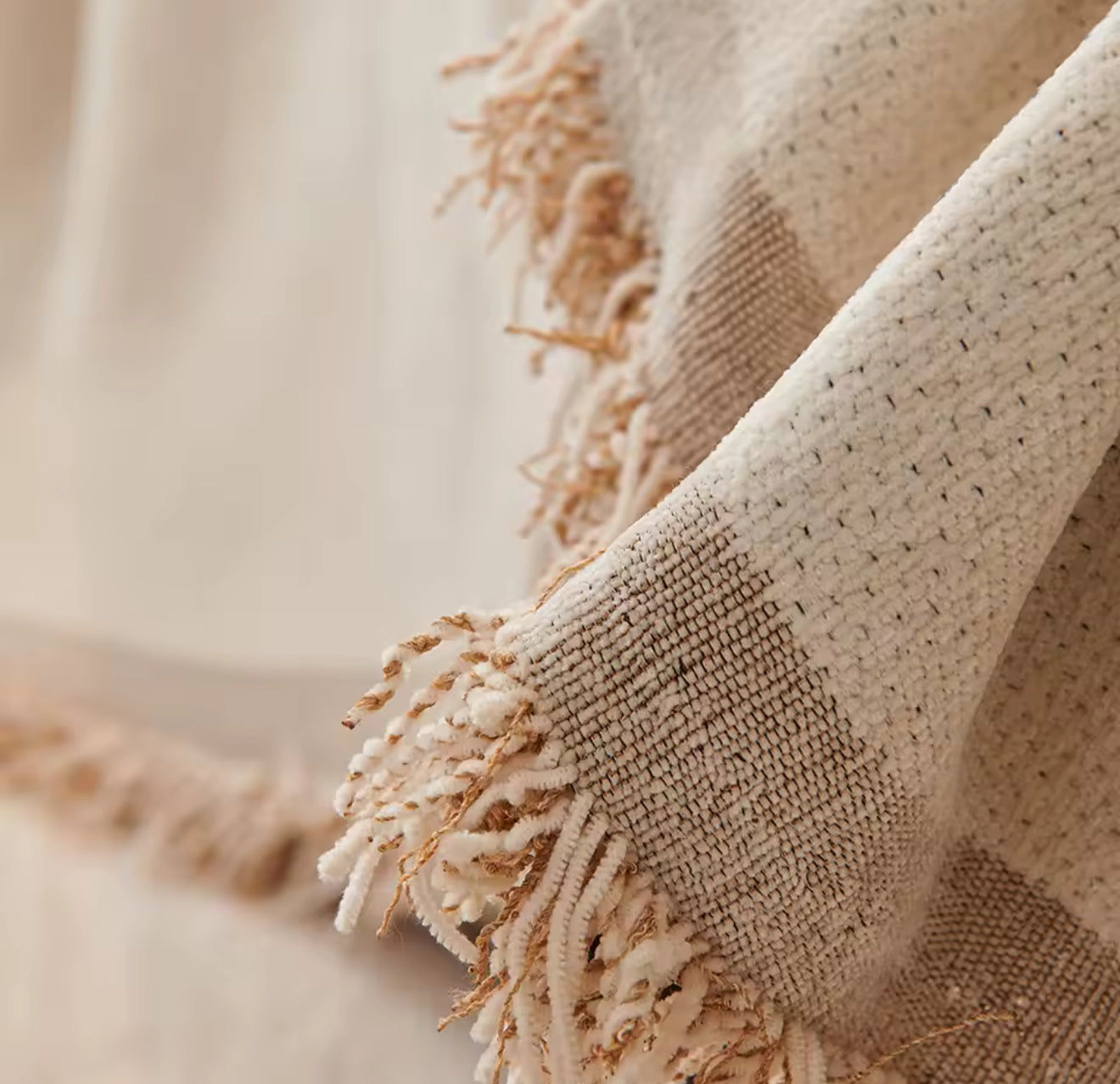 Nordic Tassel Throw Blanket