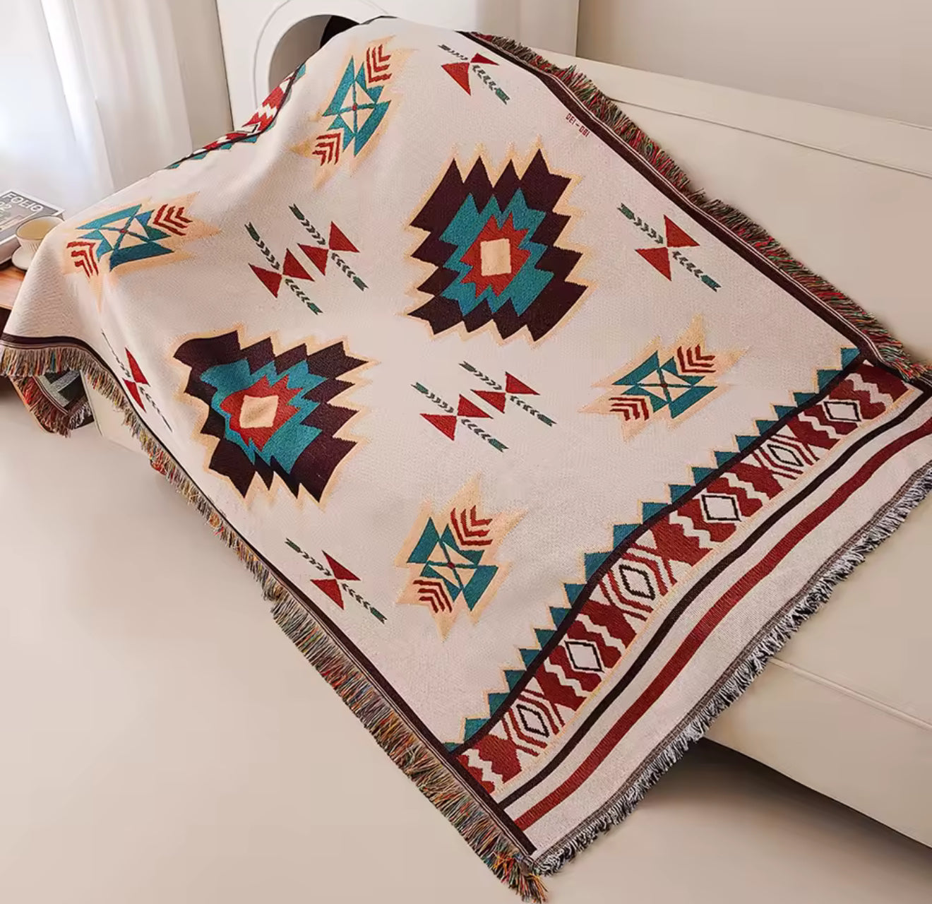 Oversized Aztec Bohemian Throw Blanket