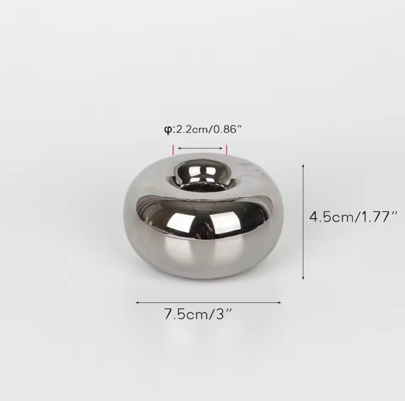 Luxury Silver Ceramic Candle Holder