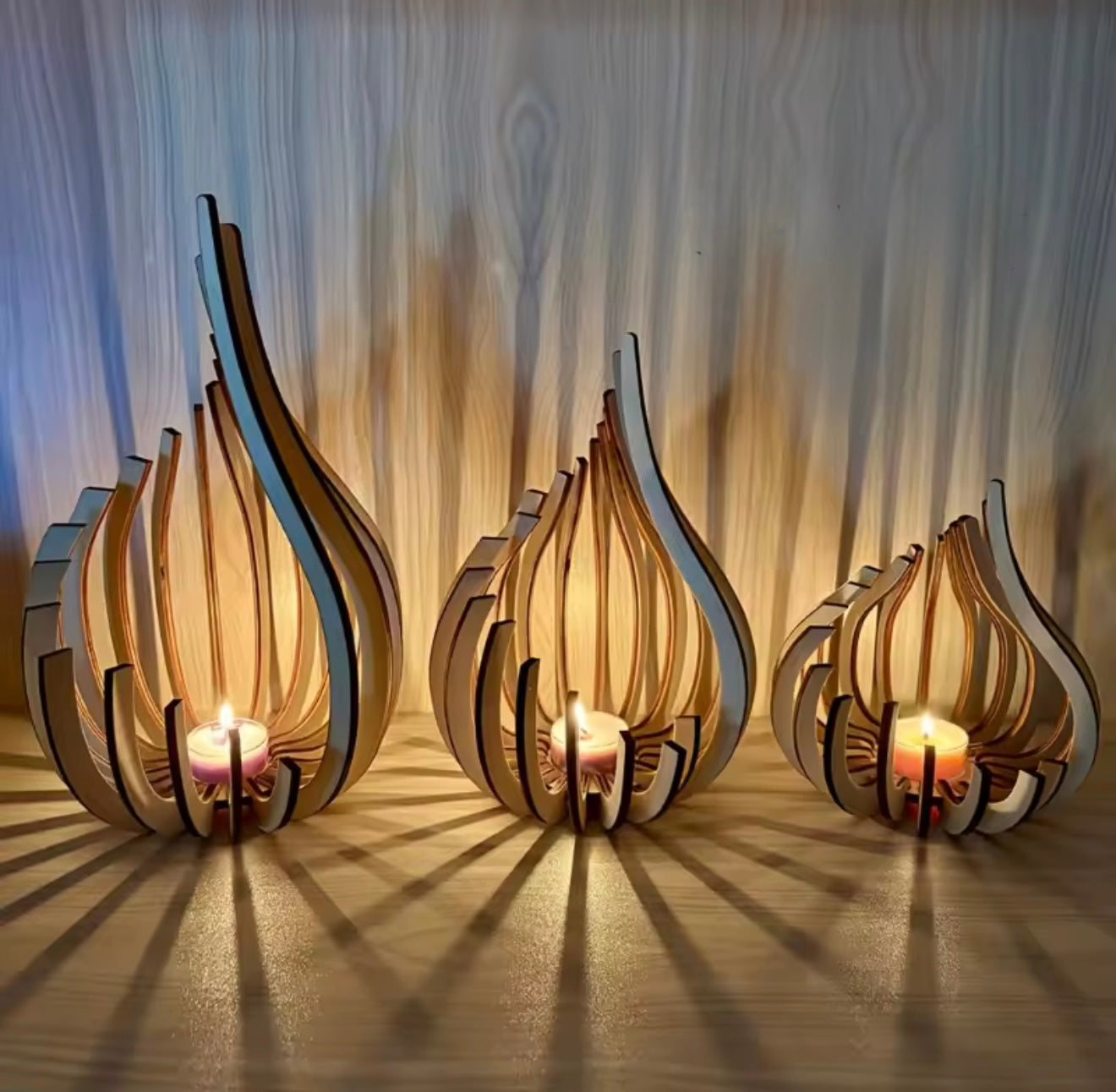 Modern Minimalist Wooden Candle Holder