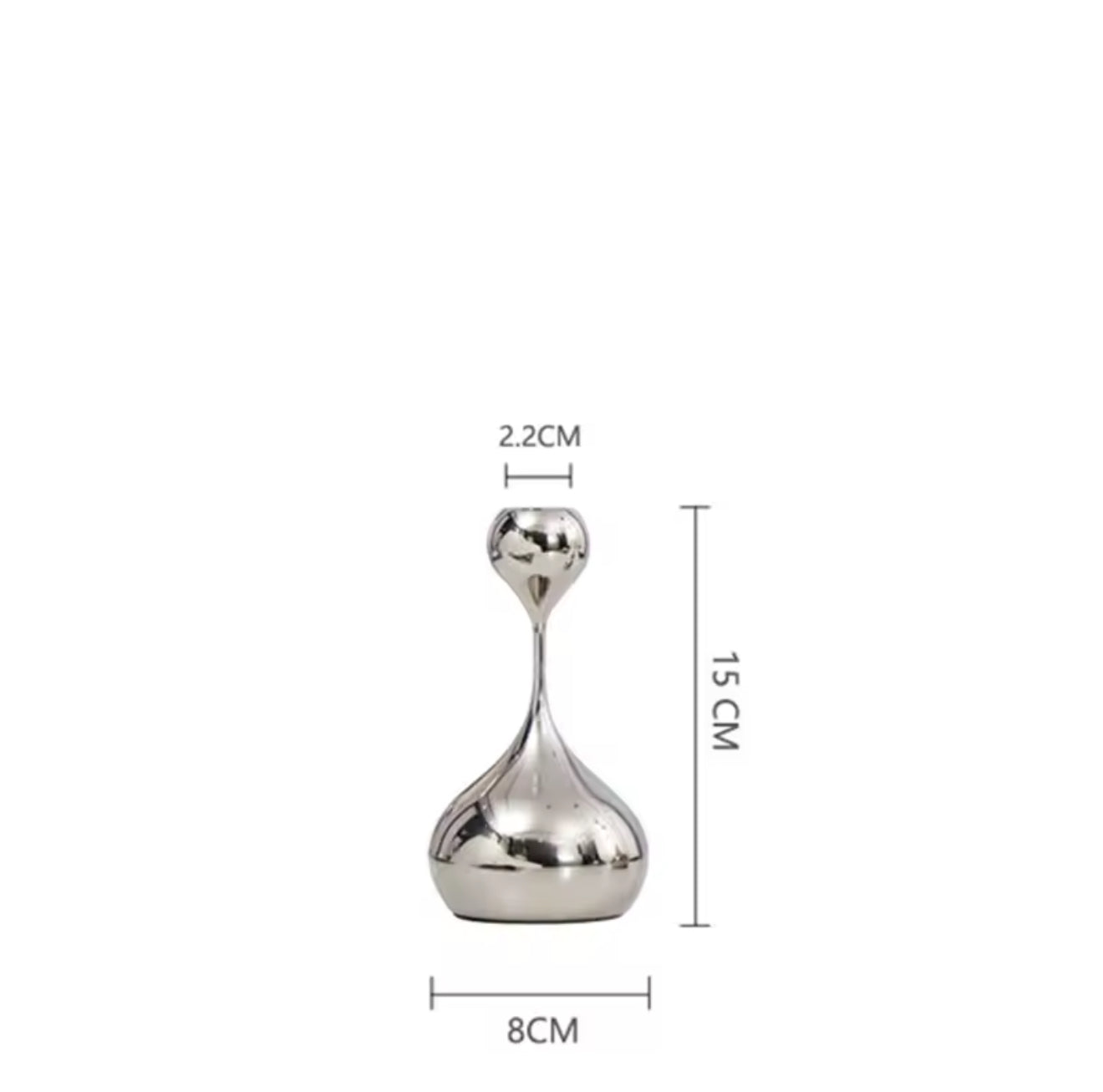 Silver Metal Candle Holder