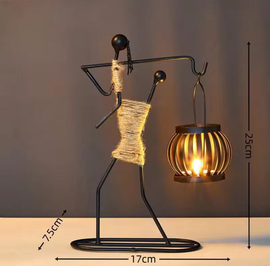 Nordic Abstract Metal Candle Holder