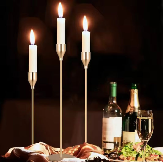 Set of 3 Metal Candle Holders