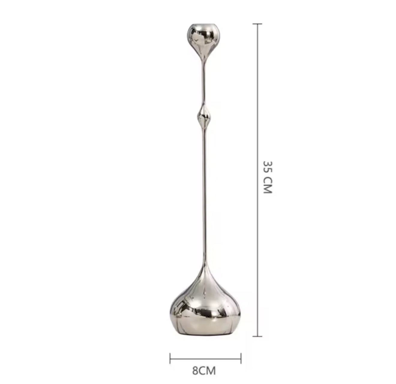 Silver Metal Candle Holder