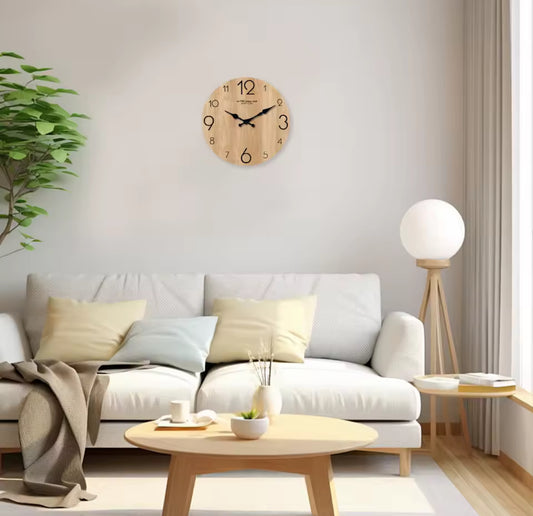 Modern Wood-Grain Pattern Wall Clock