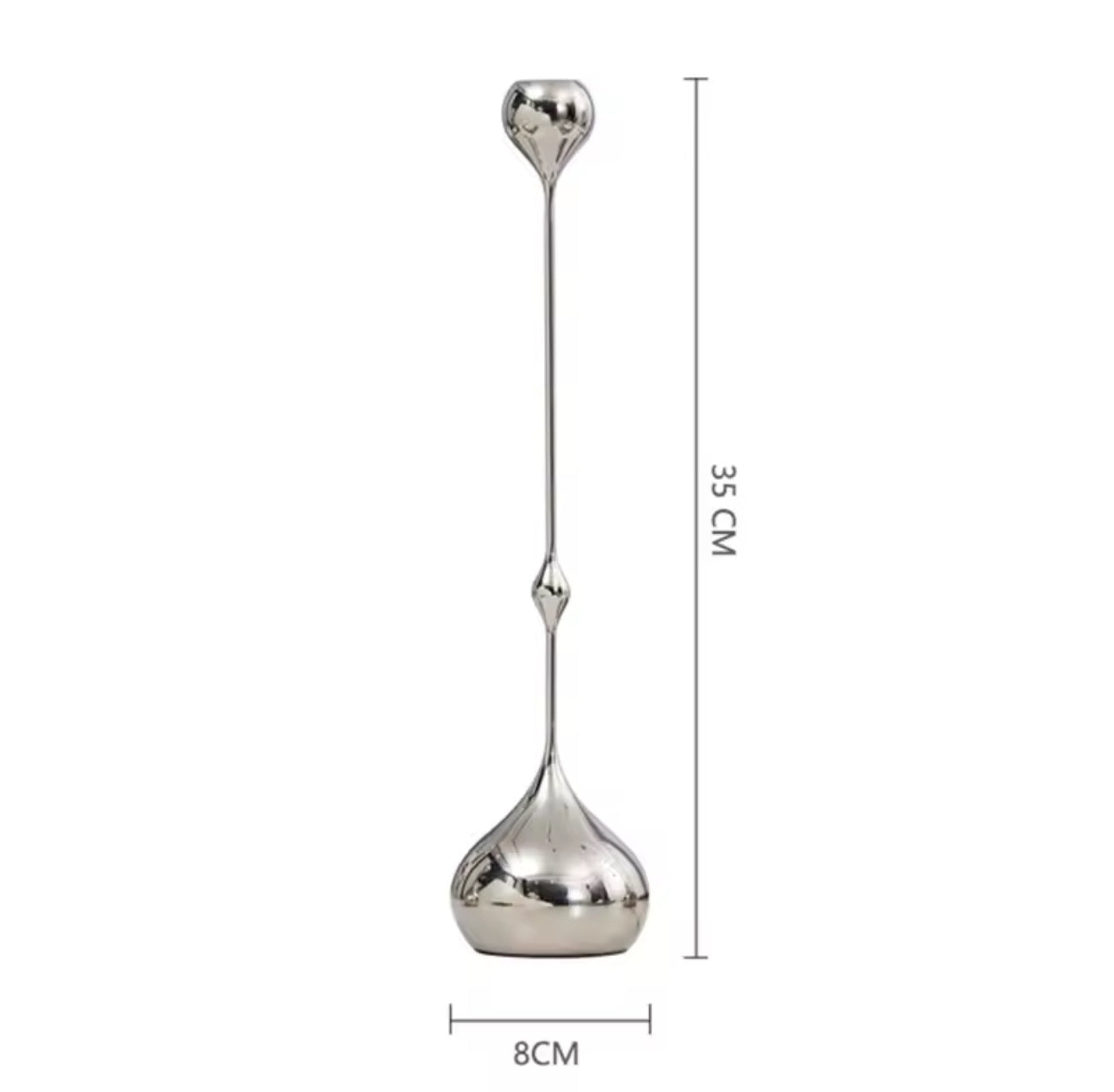 Silver Metal Candle Holder